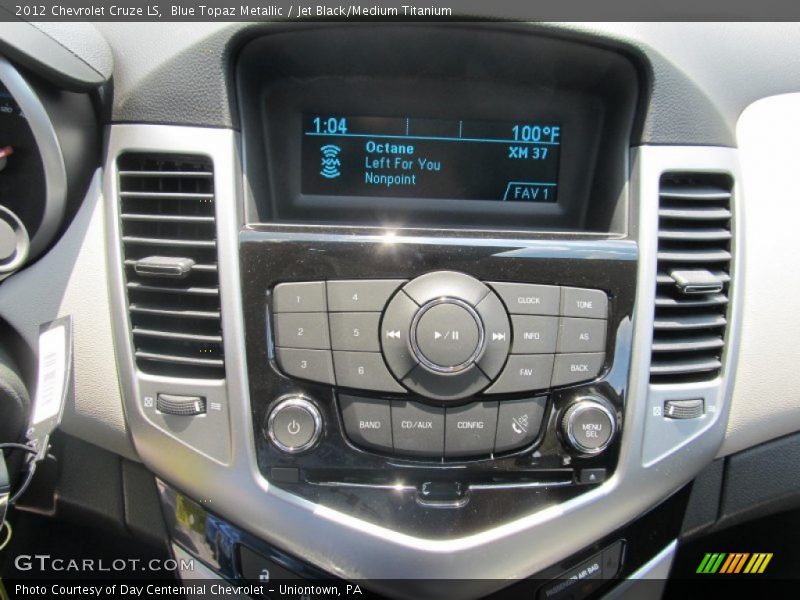 Blue Topaz Metallic / Jet Black/Medium Titanium 2012 Chevrolet Cruze LS