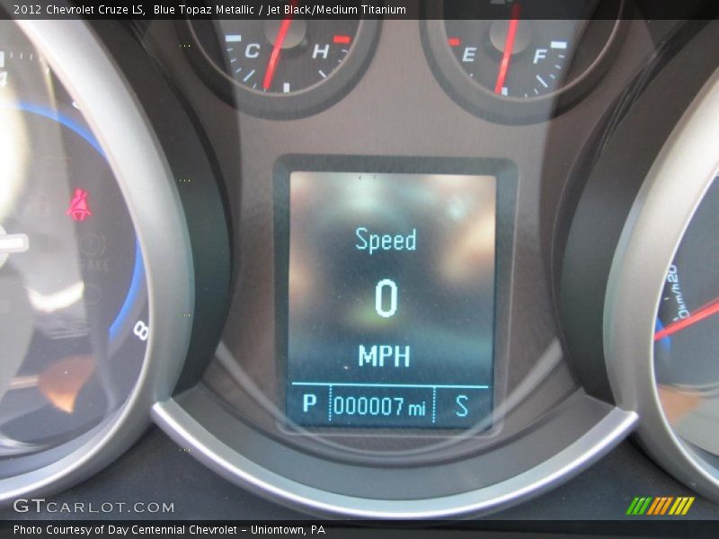 Blue Topaz Metallic / Jet Black/Medium Titanium 2012 Chevrolet Cruze LS