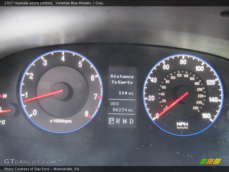 Venetian Blue Metallic / Gray 2007 Hyundai Azera Limited