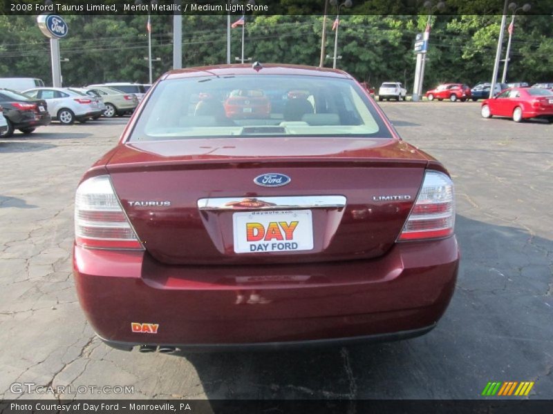 Merlot Metallic / Medium Light Stone 2008 Ford Taurus Limited