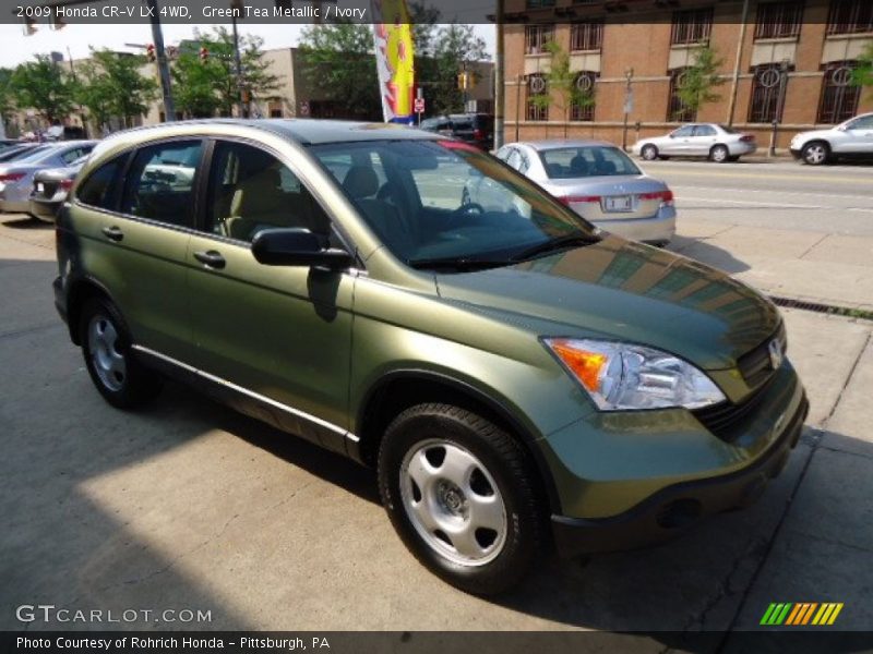 Green Tea Metallic / Ivory 2009 Honda CR-V LX 4WD