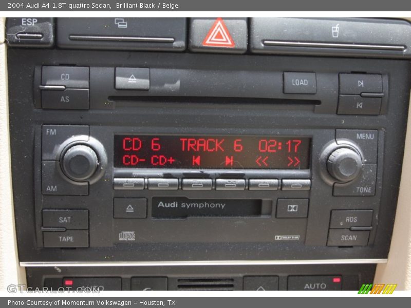 Brilliant Black / Beige 2004 Audi A4 1.8T quattro Sedan