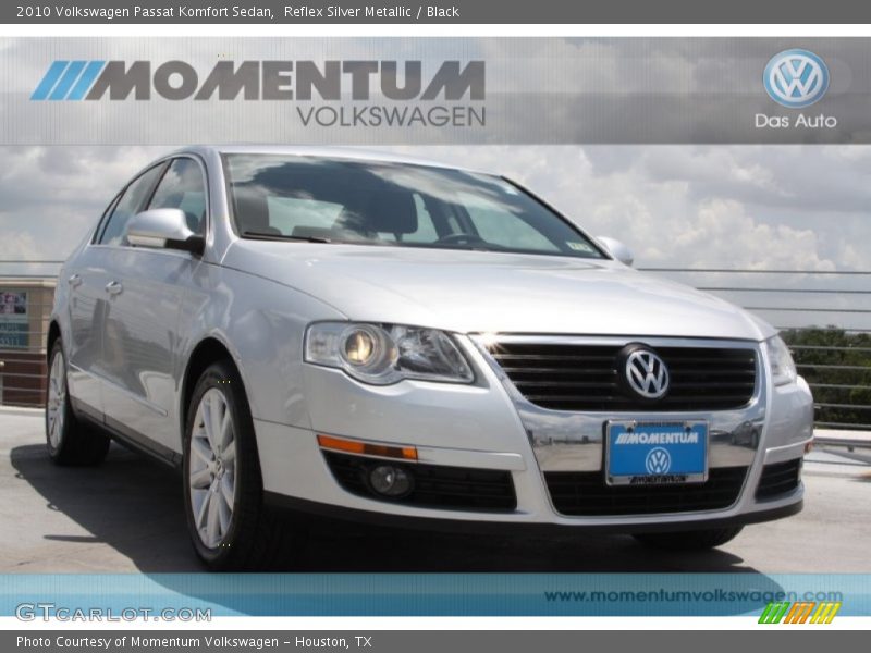 Reflex Silver Metallic / Black 2010 Volkswagen Passat Komfort Sedan
