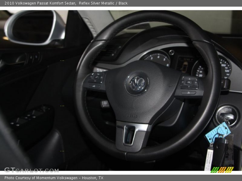 Reflex Silver Metallic / Black 2010 Volkswagen Passat Komfort Sedan