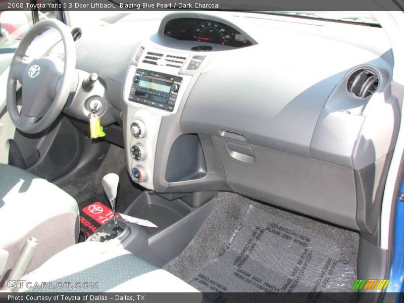 Blazing Blue Pearl / Dark Charcoal 2008 Toyota Yaris S 3 Door Liftback