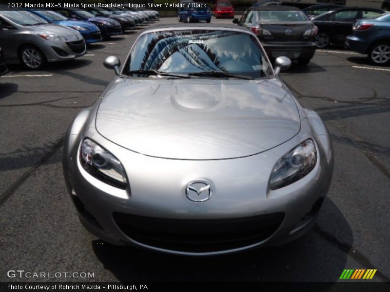 Liquid Silver Metallic / Black 2012 Mazda MX-5 Miata Sport Roadster