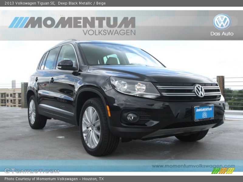 Deep Black Metallic / Beige 2013 Volkswagen Tiguan SE