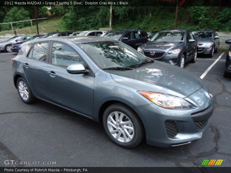 Dolphin Gray Mica / Black 2012 Mazda MAZDA3 i Grand Touring 5 Door