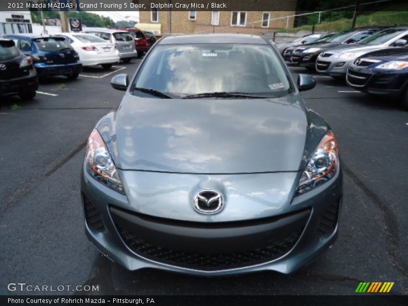 Dolphin Gray Mica / Black 2012 Mazda MAZDA3 i Grand Touring 5 Door