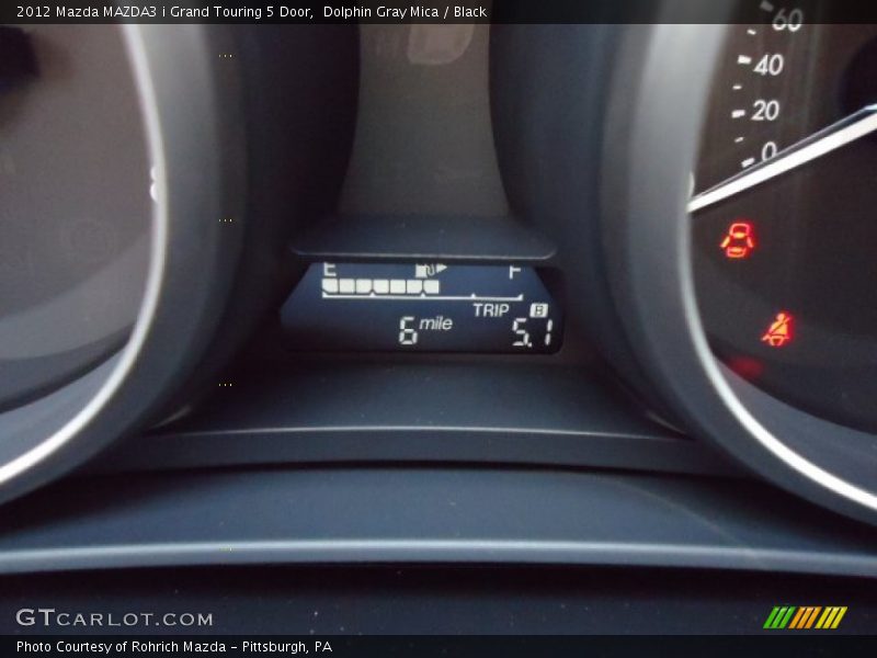 Dolphin Gray Mica / Black 2012 Mazda MAZDA3 i Grand Touring 5 Door