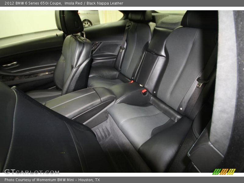Rear Seat of 2012 6 Series 650i Coupe