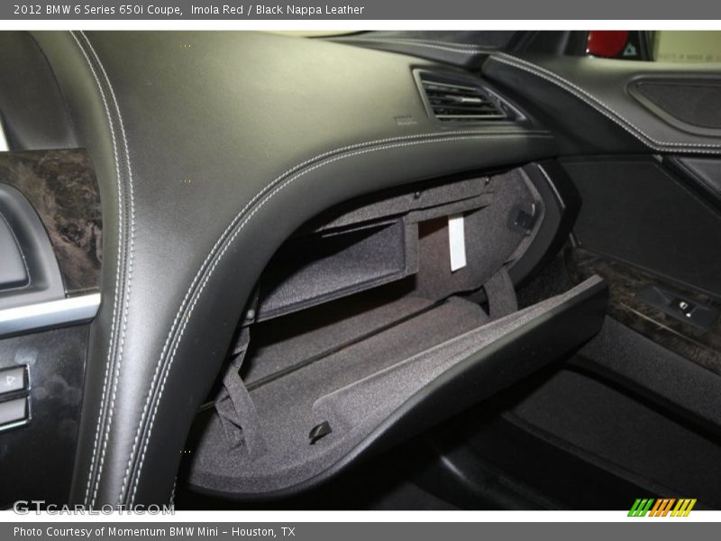 Imola Red / Black Nappa Leather 2012 BMW 6 Series 650i Coupe
