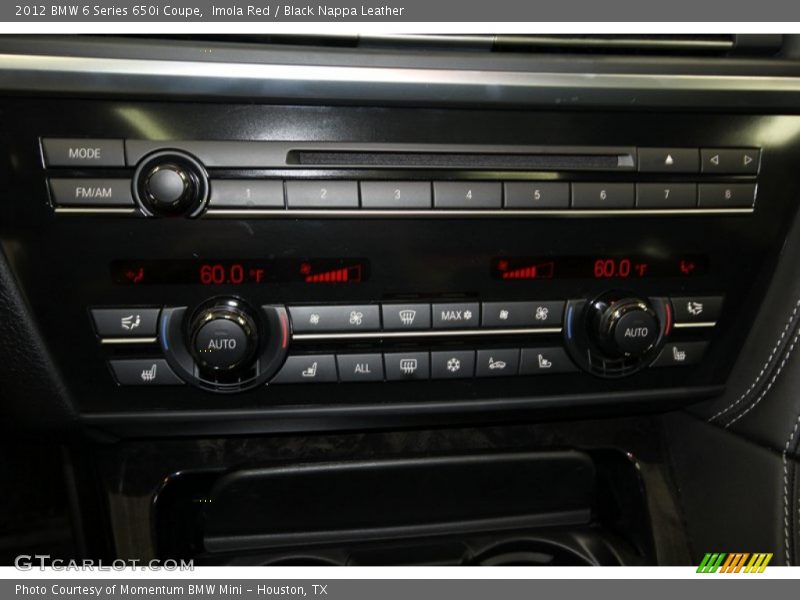 Controls of 2012 6 Series 650i Coupe