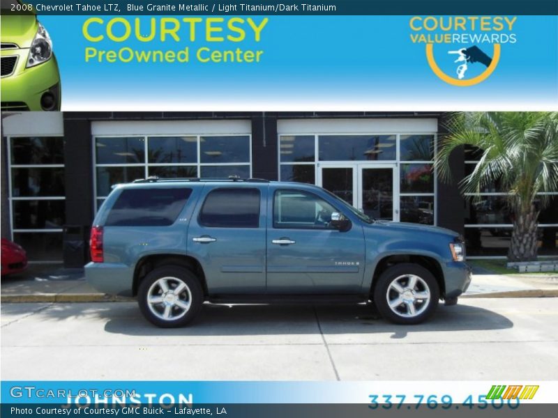 Blue Granite Metallic / Light Titanium/Dark Titanium 2008 Chevrolet Tahoe LTZ