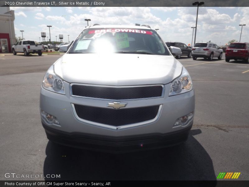 Silver Ice Metallic / Ebony 2010 Chevrolet Traverse LT