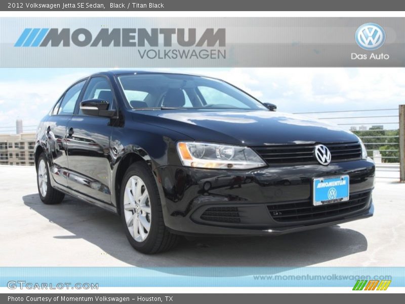 Black / Titan Black 2012 Volkswagen Jetta SE Sedan
