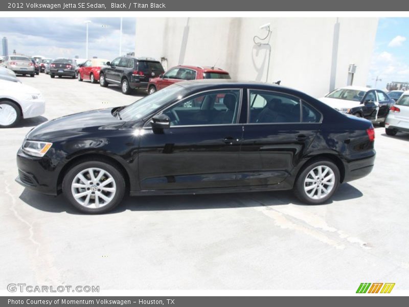 Black / Titan Black 2012 Volkswagen Jetta SE Sedan