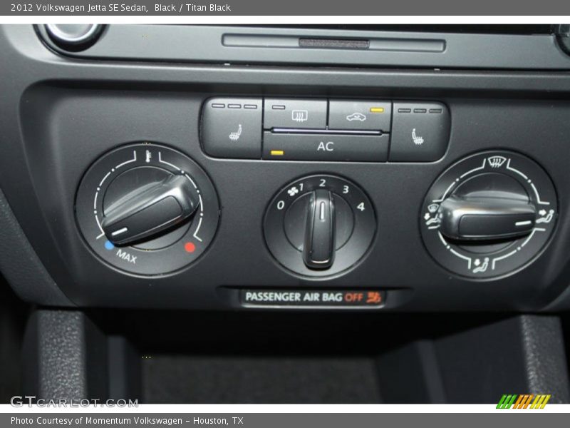 Black / Titan Black 2012 Volkswagen Jetta SE Sedan