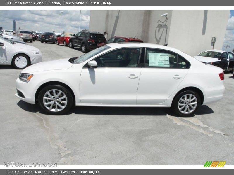 Candy White / Cornsilk Beige 2012 Volkswagen Jetta SE Sedan