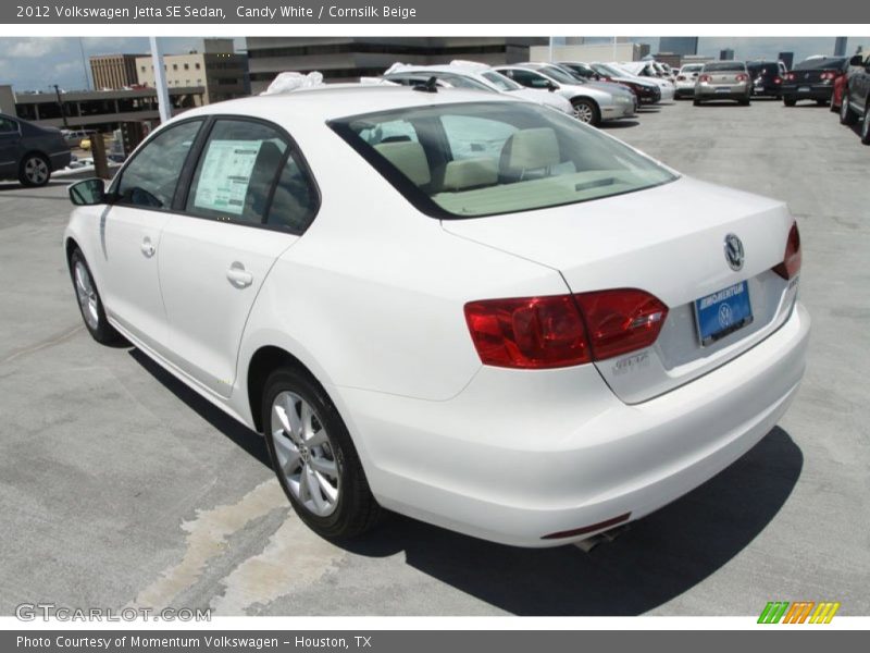 Candy White / Cornsilk Beige 2012 Volkswagen Jetta SE Sedan