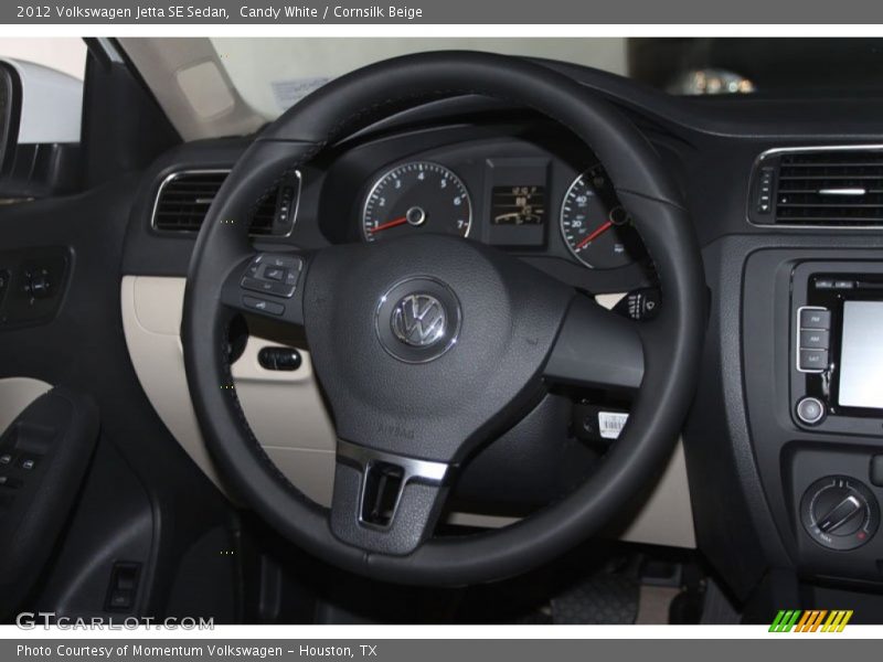 Candy White / Cornsilk Beige 2012 Volkswagen Jetta SE Sedan