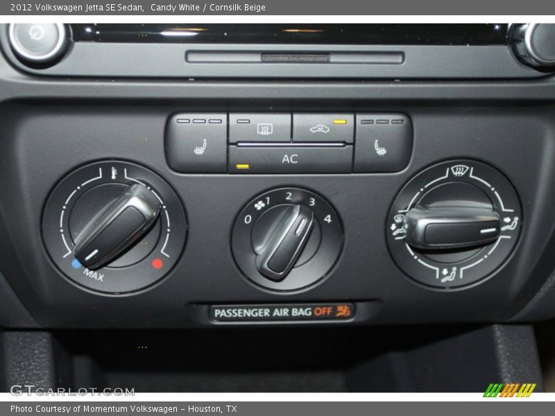 Candy White / Cornsilk Beige 2012 Volkswagen Jetta SE Sedan