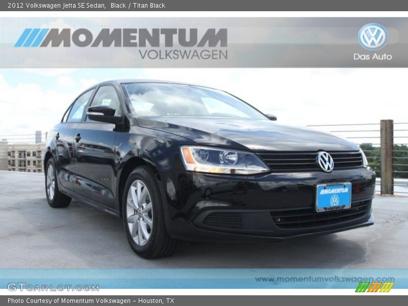 Black / Titan Black 2012 Volkswagen Jetta SE Sedan