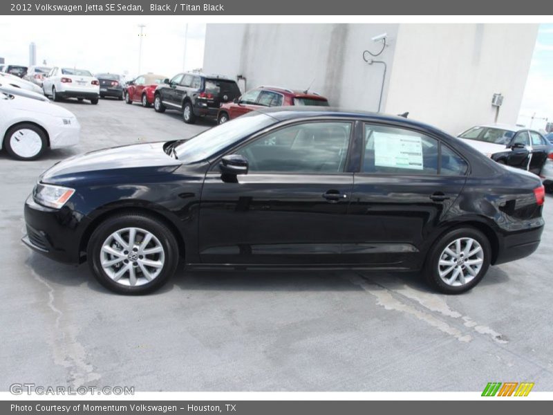 Black / Titan Black 2012 Volkswagen Jetta SE Sedan