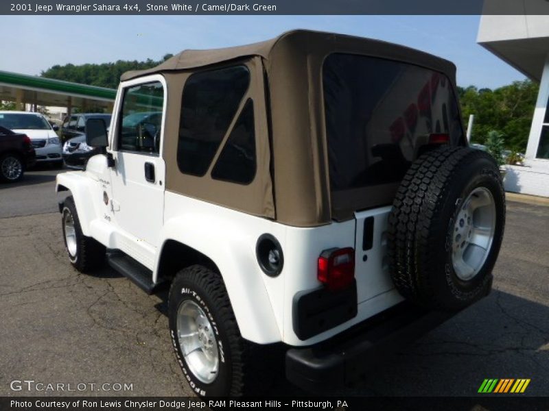 Stone White / Camel/Dark Green 2001 Jeep Wrangler Sahara 4x4
