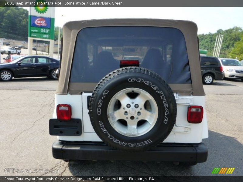 Stone White / Camel/Dark Green 2001 Jeep Wrangler Sahara 4x4