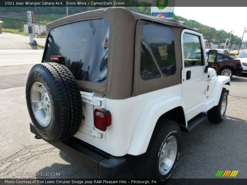 Stone White / Camel/Dark Green 2001 Jeep Wrangler Sahara 4x4