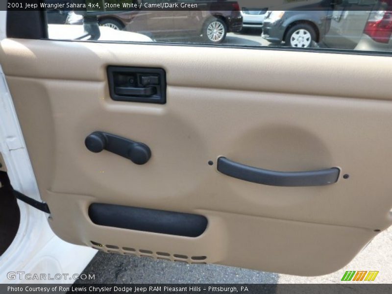 Stone White / Camel/Dark Green 2001 Jeep Wrangler Sahara 4x4