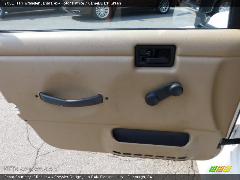 Stone White / Camel/Dark Green 2001 Jeep Wrangler Sahara 4x4