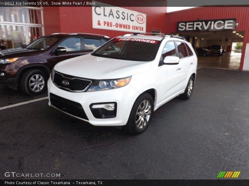 Snow White Pearl / Black 2012 Kia Sorento SX V6