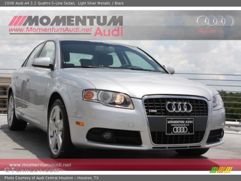 Light Silver Metallic / Black 2008 Audi A4 3.2 Quattro S-Line Sedan