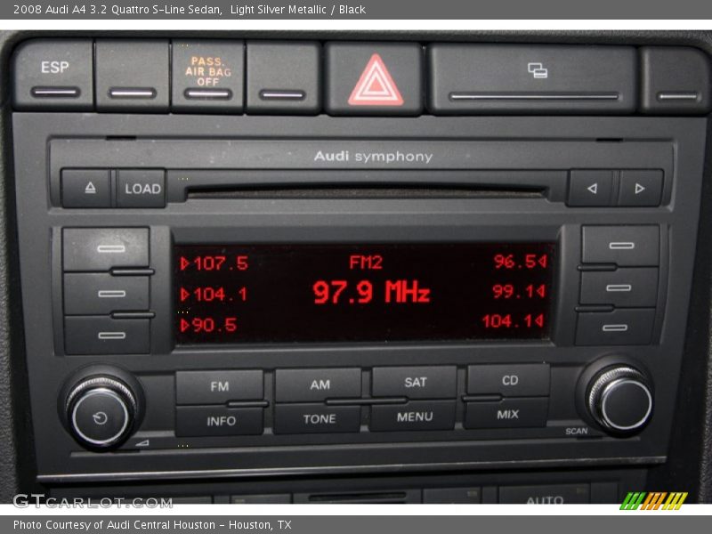 Light Silver Metallic / Black 2008 Audi A4 3.2 Quattro S-Line Sedan