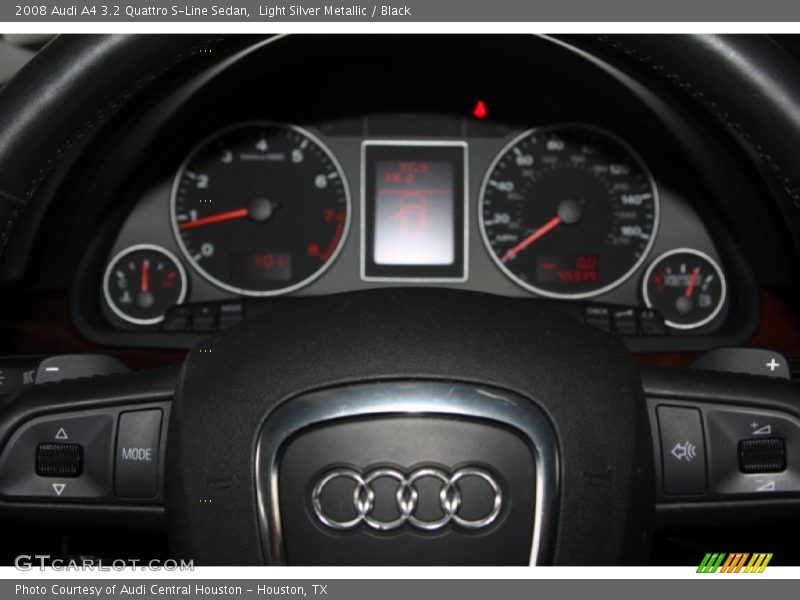 Light Silver Metallic / Black 2008 Audi A4 3.2 Quattro S-Line Sedan