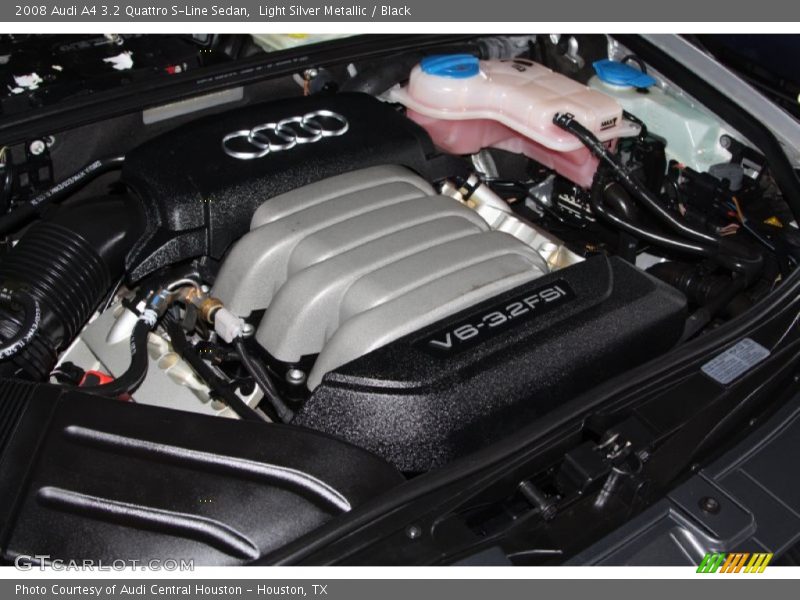 Light Silver Metallic / Black 2008 Audi A4 3.2 Quattro S-Line Sedan