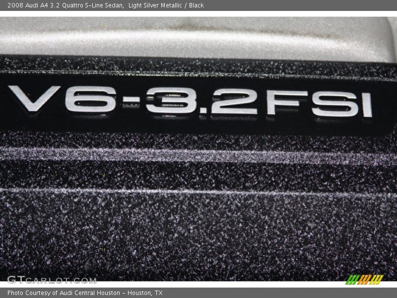 Light Silver Metallic / Black 2008 Audi A4 3.2 Quattro S-Line Sedan