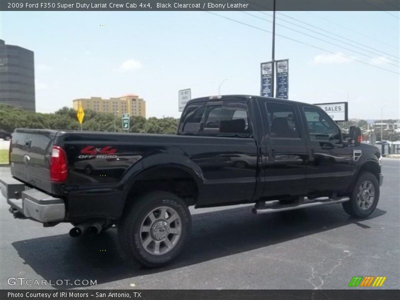 Black Clearcoat / Ebony Leather 2009 Ford F350 Super Duty Lariat Crew Cab 4x4