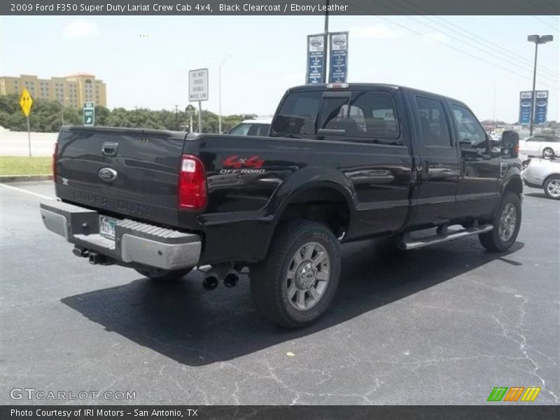 Black Clearcoat / Ebony Leather 2009 Ford F350 Super Duty Lariat Crew Cab 4x4