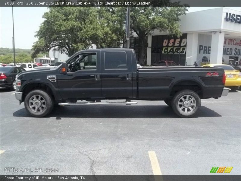 Black Clearcoat / Ebony Leather 2009 Ford F350 Super Duty Lariat Crew Cab 4x4