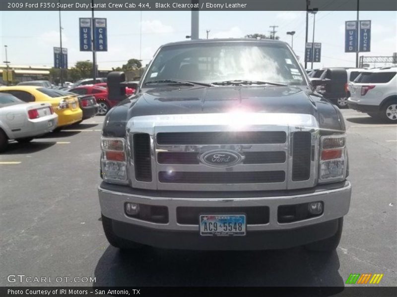 Black Clearcoat / Ebony Leather 2009 Ford F350 Super Duty Lariat Crew Cab 4x4