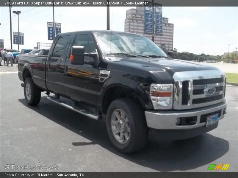 Black Clearcoat / Ebony Leather 2009 Ford F350 Super Duty Lariat Crew Cab 4x4