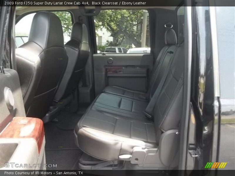 Black Clearcoat / Ebony Leather 2009 Ford F350 Super Duty Lariat Crew Cab 4x4