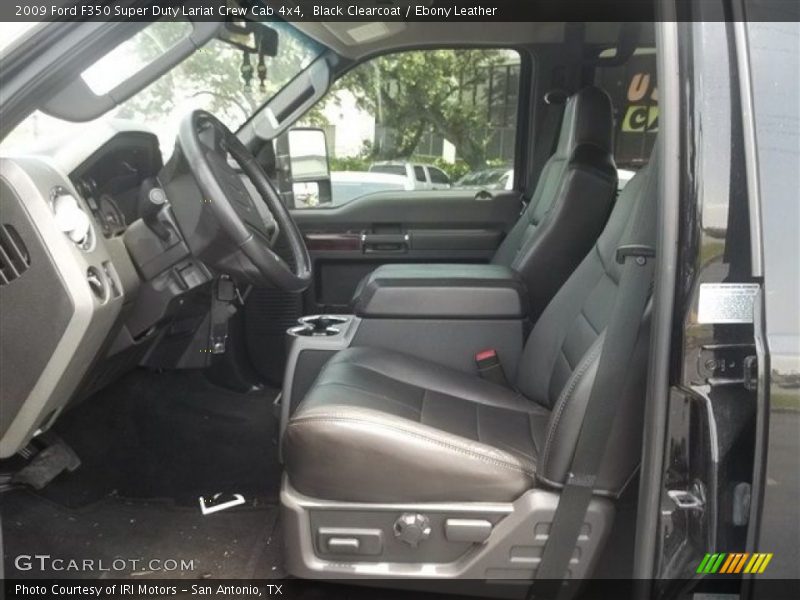 Black Clearcoat / Ebony Leather 2009 Ford F350 Super Duty Lariat Crew Cab 4x4