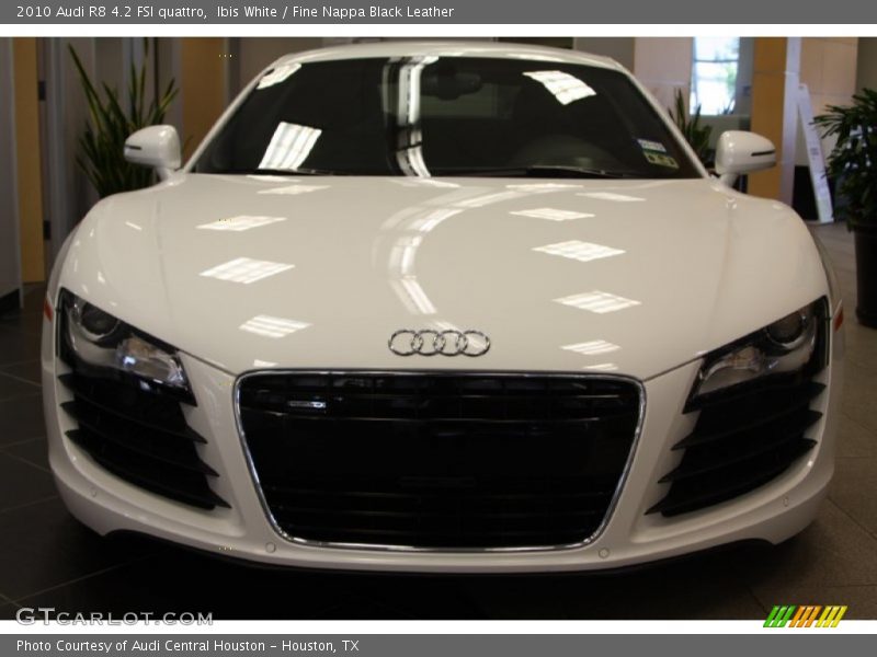 Ibis White / Fine Nappa Black Leather 2010 Audi R8 4.2 FSI quattro