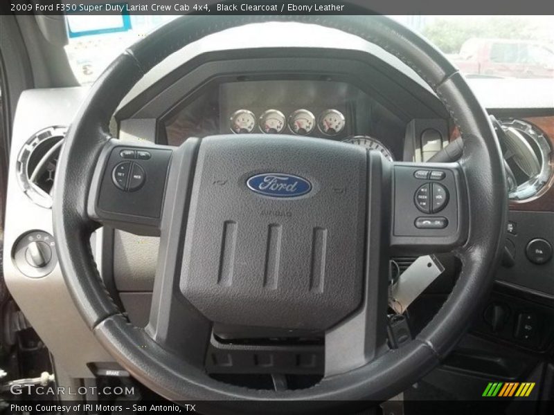 Black Clearcoat / Ebony Leather 2009 Ford F350 Super Duty Lariat Crew Cab 4x4