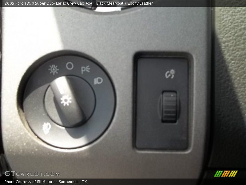 Black Clearcoat / Ebony Leather 2009 Ford F350 Super Duty Lariat Crew Cab 4x4