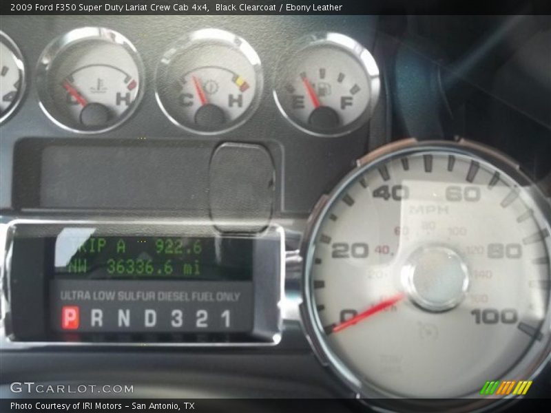 Black Clearcoat / Ebony Leather 2009 Ford F350 Super Duty Lariat Crew Cab 4x4